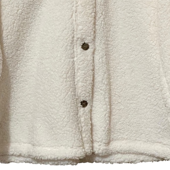 32 Degrees Heat Cozy Fleece Shirt Jacket Women's XL/XXL Cream Soft Oversized NWT - Picture 6 of 11